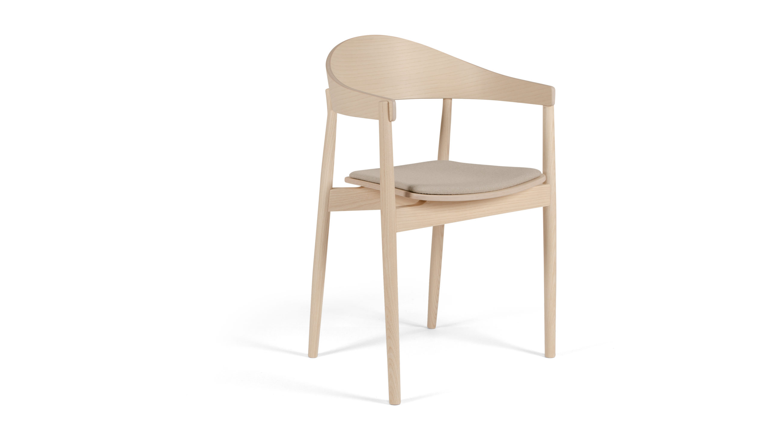 Joiner stol med stomme i massiv björk eller ask